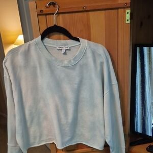 Express Blue Relaxed Crop Sweatshirt